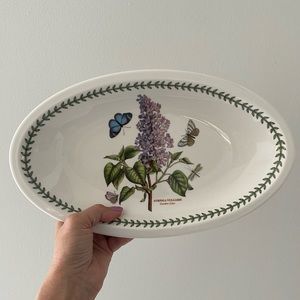 Portmeirion Botanic Garden Lilac Medium Oval Platter 13” L x 8” W